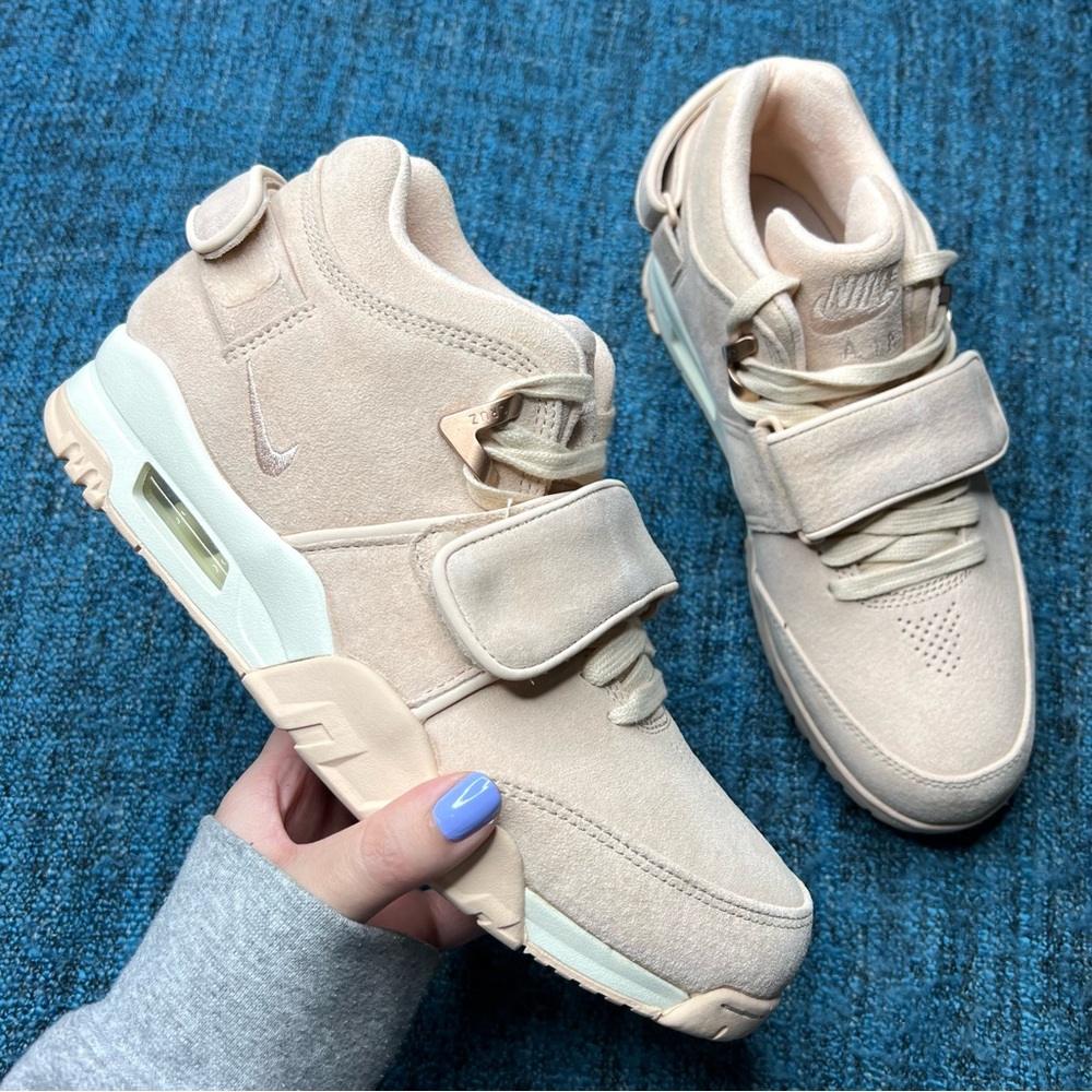 Nike Air Trainer Victor Cruz Easter Sneakers in Orange Quartz Suede
